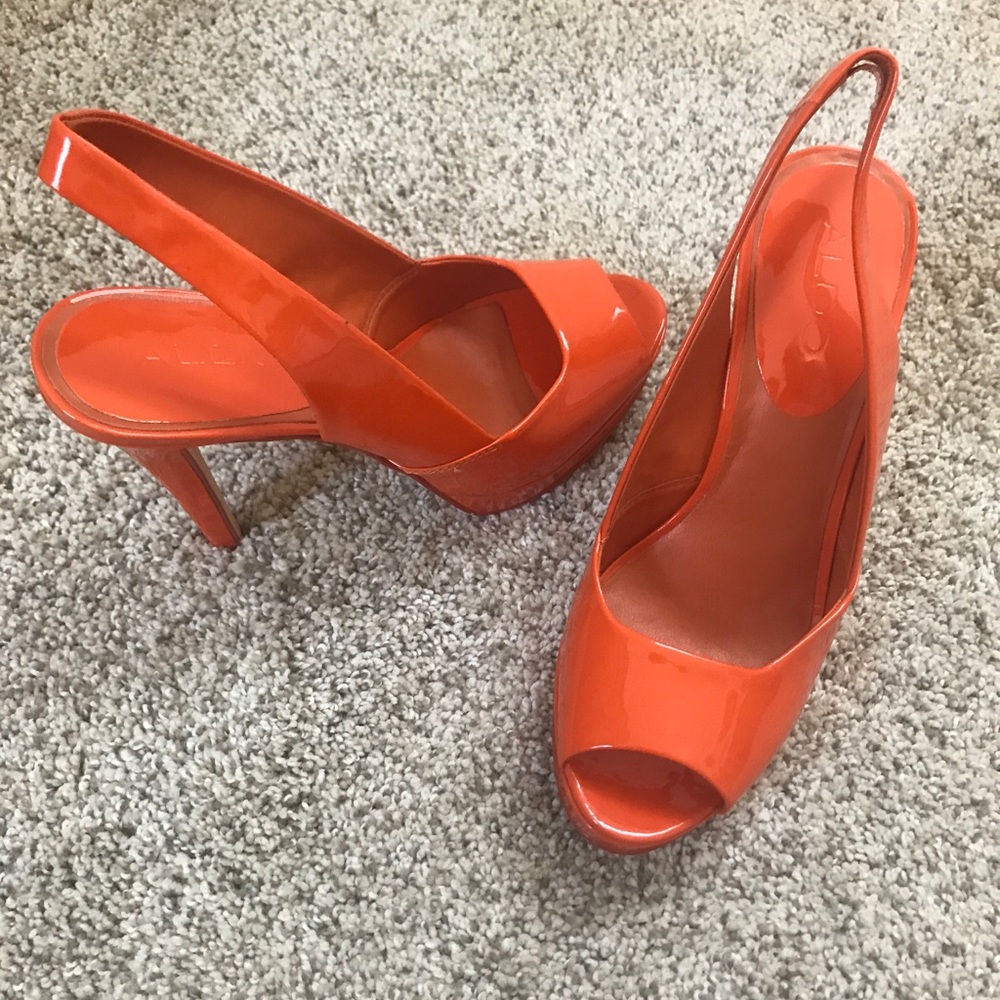 Orange high heel